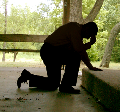 man praying, repentance